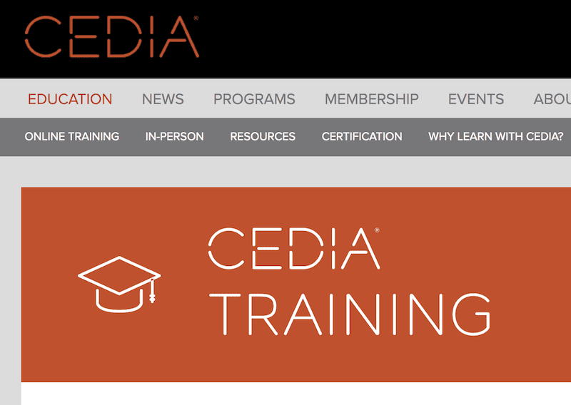 CEDIA Training Website