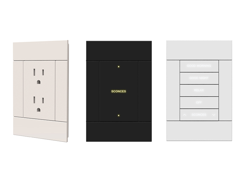 Crestron Offers Matching Horizon Outlets, Dimmers, and Keypads