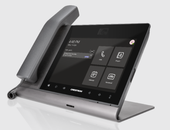Crestron Flex Phones for Microsoft Teams - Tabletop with Handset - Silver 
