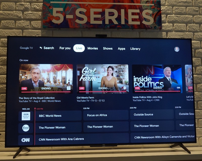 TCL Goes with Google TV in New 5- and 6-Series Television Models
