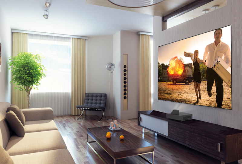 The Epson LS500 short-throw projector