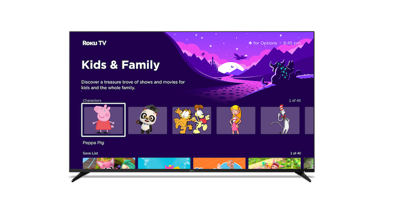 Kids & Family Roku home page